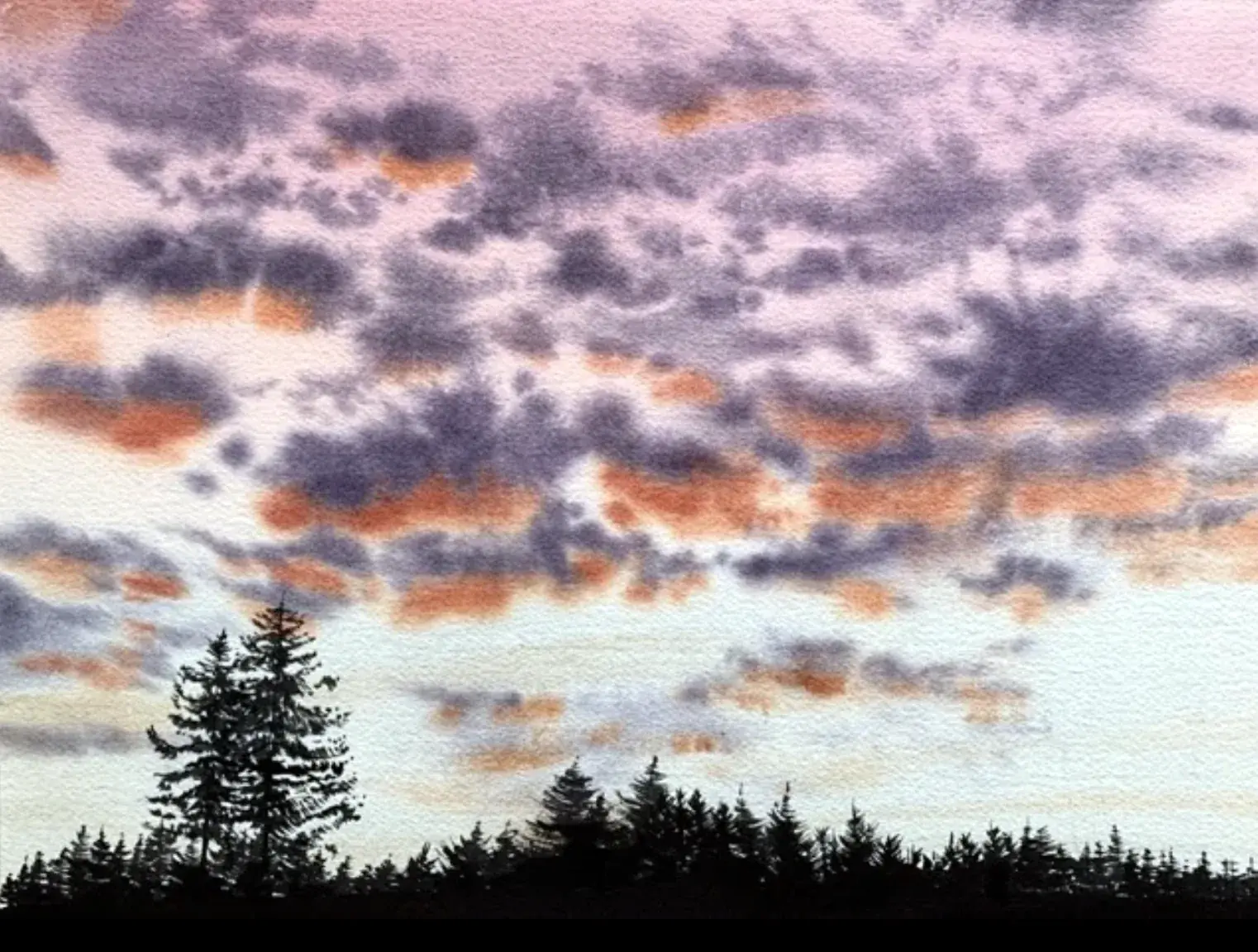 Embrasement, aquarelle de Pierre Renollet