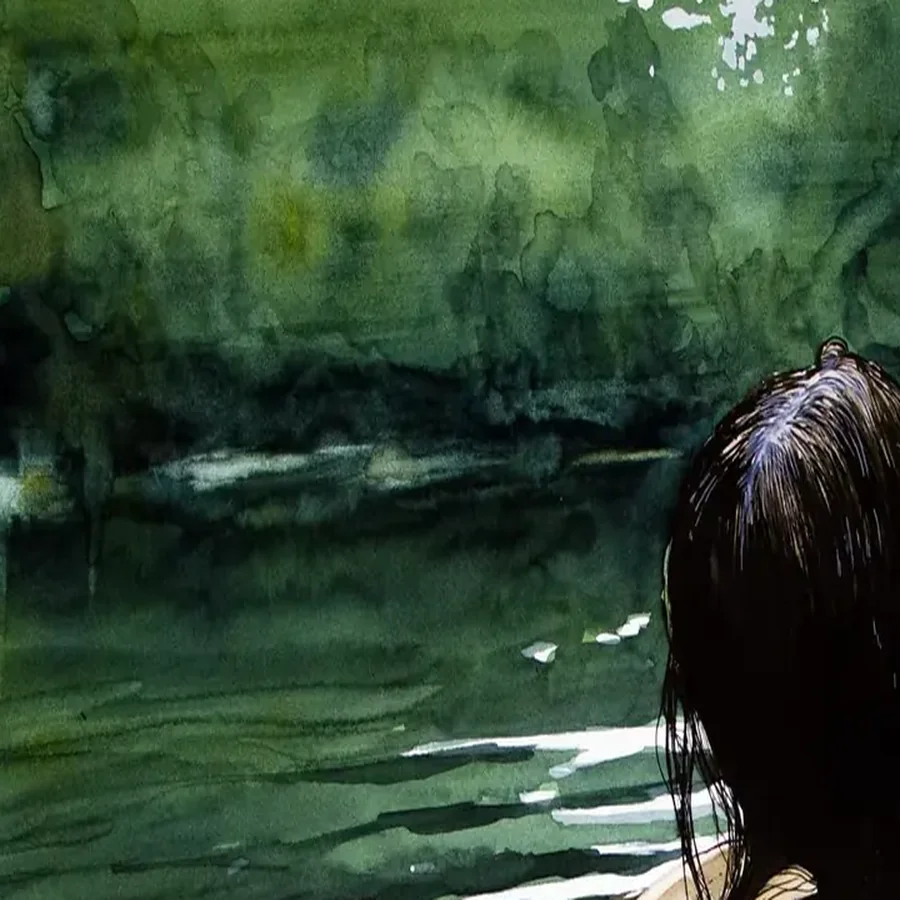 Détail 1, L'eau verte