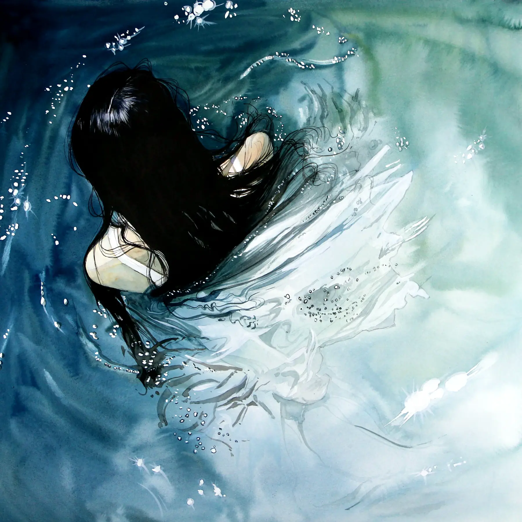 L'envol, aquarelle de Pierre Renollet