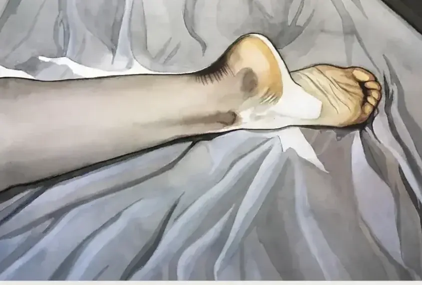 Paresse, aquarelle de Pierre Renollet